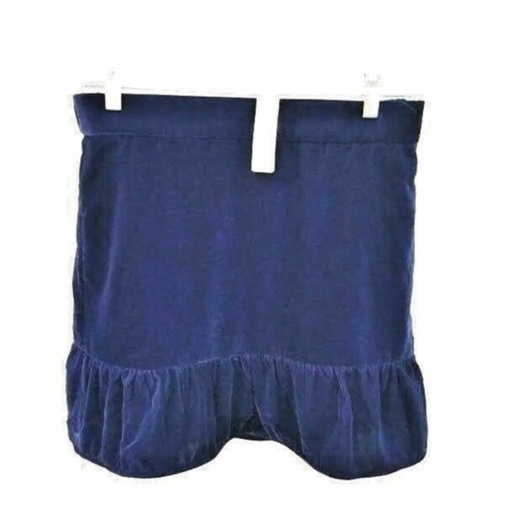 NWT J. Crew velvet peplum navy blue cute skirt